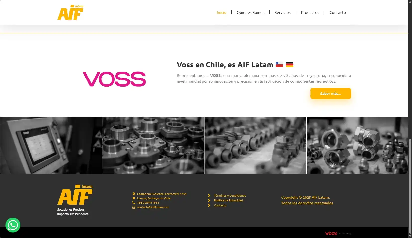 Representación de la marca VOSS en Chile por AIF Latam